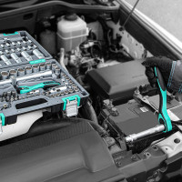 Набор инструмента STELS 1/4", 3/8", 1/2", CrV, S2, усиленный кейс, 151 предмет 14114
