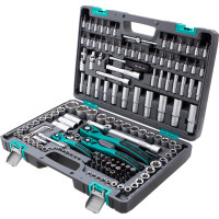 Набор инструмента STELS 1/4", 3/8", 1/2", CrV, S2, усиленный кейс, 151 предмет 14114