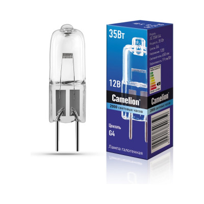 Галогенная лампа без рефлектора JC 35W g4 12V Camelion 2169
