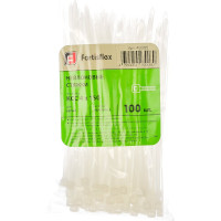 Нейлоновые стяжки FORTISFLEX КСС 4х150 мм белый 100 шт 49395