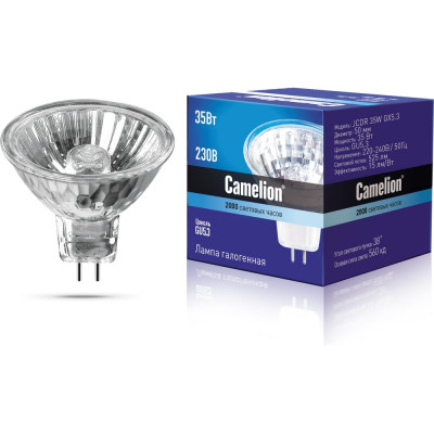 Галогенная лампа с защитным стеклом Camelion JCDR 35W 220V 50mm 1952