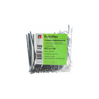 Нейлоновые стяжки с металлическим зубом FORTISFLEX КСЗ 4x200 черный 100 штук 61337