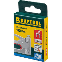 Скобы для степлера KRAFTOOL тип 53 (A /10 /JT21) 14 мм, 1000 шт, калибр 23GA, 31670-14