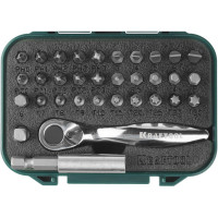 Набор бит с мини трещоткой 1/4" Kraftool EXPERT 33 предмета 26157-H33