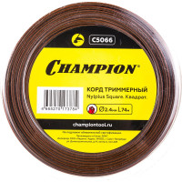 Корд триммерный Nylplus Square (74 м; 2.4 мм; квадрат) Champion C5066