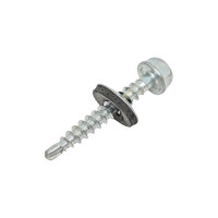 Кровельный саморез Kenner цинк, с шайбой EPDM, PT-3, 4,8x35, фасовка 250 шт. ск4835ф