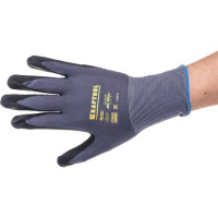 Нейлоновые перчатки KRAFTOOL Expert, р. XL, вспененное нитриловое покрытие 11285-XL