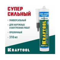 Суперсильный монтажный клей прозрачный KRAFTOOL Clear 310мл 41342