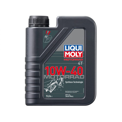 Синтетическое моторное масло 4T для четырехтактных мотоциклов LIQUI MOLY Motorbike 4T Street 10W-40 SL;MA-2 7609