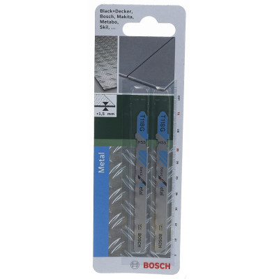Bosch 2 ЛОБЗИКОВЫЕ ПИЛКИ T118 G HSS DIY 2609256731
