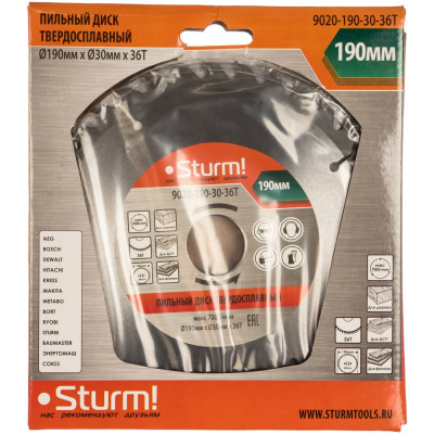 Пильный диск Sturm 9020-190-30-36T