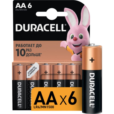 Батарейка Duracell LR6-6BL BASIC Б0014859