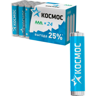 Батарейка КОСМОС LR03 пласт. бокс уп.24шт KOCLR03 24BOX 278064