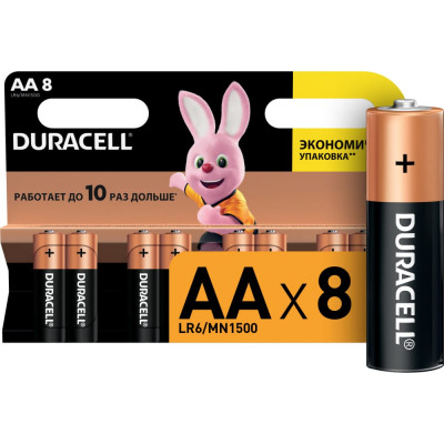 Батарейка Duracell LR6-8BL BASIC C0037387