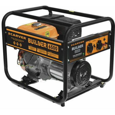 Бензиновый генератор CARVER PPG- 6500 BUILDER 01.020.00019