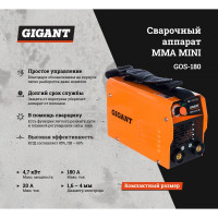 Gigant Сварочный инвертор MMA MINI GOS-180