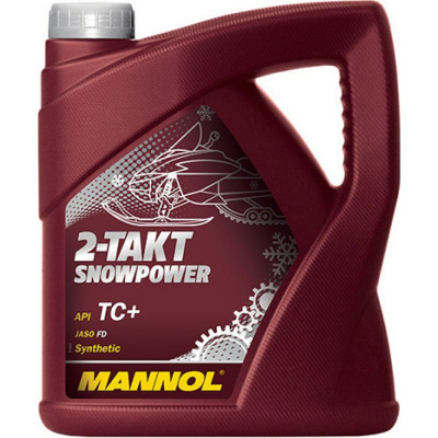 MANNOL Mасло 2-х такт. Snowpower 4л, синтетика,для снегоходов 1431