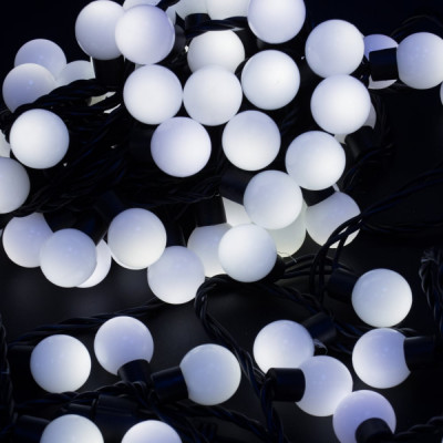 Neon-Night Мультишарики диаметр38 мм 10м черный ПВХ, 40 LED Белые, 303-575