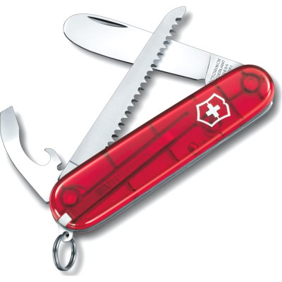 Victorinox Нож My First , 84 мм, 9 функций, полупрозрачный красный 0.2373.T