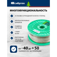 Металлополимерный трос СИБРТЕХ прозрачный ПР-4, 100 м 47630