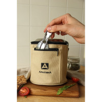 Термос для еды Арктика 0,5 л. с супер-широким горлом в чехле, стальной, 301-500А