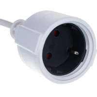 Сетевой одноместный удлинитель, с з/к, 250В, 16А, 3м LUX У-161-03 4606400419709