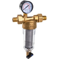 Фильтр 1/2, с манометром, для холодной воды, d60 Гейзер Бастион 112 32670