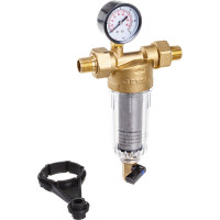 Фильтр 1/2, с манометром, для холодной воды, d60 Гейзер Бастион 112 32670