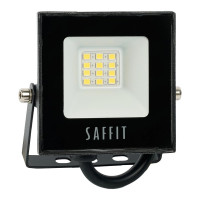 Светодиодный прожектор SAFFIT SFL90-10 2835SMD, 10W 6400K AC220V/50Hz IP65, черный в компактном корпусе 55067