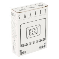 Светодиодный прожектор SAFFIT SFL90-10 2835SMD, 10W 6400K AC220V/50Hz IP65, черный в компактном корпусе 55067