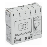 Светодиодный прожектор SAFFIT SFL90-10 2835SMD, 10W 6400K AC220V/50Hz IP65, белый в компактном корпусе 55070