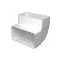 Колено вертикальное пластик 90, 60х120 мм ERA 612КВП 210-024