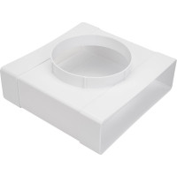 Соединитель Т-образный плоских воздуховодов 60х204 мм с выходом на фланцевый воздухораспределитель 125 мм ERA 620ТФ12,5П 210-073