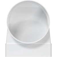 Соединитель угловой плоского воздуховода с фланцевым  воздухораспределителем 55х110/D100 ERA 511СК10ФП 87-742