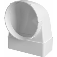 Соединитель угловой плоского воздуховода с фланцевым  воздухораспределителем 60х120/D100 ERA 612СК10ФП 210-058