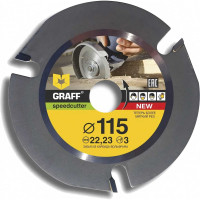 Диск пильный по дереву для УШМ Speedcutter (115х22.2 мм) GRAFF