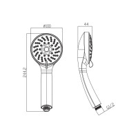 Лейка для душа Olive's 5 режимов с системой Touch Clean и вставкой ECO D165