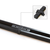 Прямой коннектор для шинопровода, черный Feron LD1000 10324