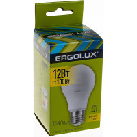 Светодиодная лампа ЛОН Ergolux LED-A60-12W-E27-3K 12Вт E27 3000K 172-265В 12150