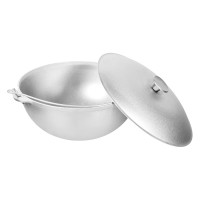 Литой алюминиевый казан с крышкой BOYSCOUT 6 л, азиатская чаша 61360