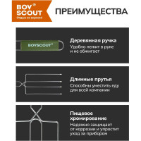 Вилка-гриль для сосисок BOYSCOUT 50х21х12 см 61256