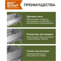 Складной мангал BOYSCOUT 570х280х350мм 61391
