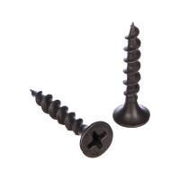 Саморез Качественный Крепеж 3,5х25 потай, крупная резьба, оксид 380 шт 0300359 КЧ