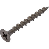 Саморез Качественный Крепеж 3,5х35 потай, крупная резьба, оксид 170 шт 0200363 КЧ