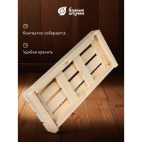Складная лавочка Банные штучки 140х44х43 см 33249