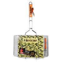 Большая решетка-гриль для стейков с вилкой BOYSCOUT + картонный веер 61301