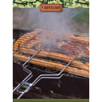 Большая решетка-гриль для стейков с вилкой BOYSCOUT + картонный веер 61301