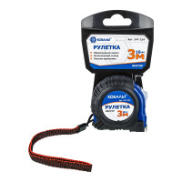 Рулетка (3 м x 16 мм, обрезиненный корпус) КОБАЛЬТ Вектор 247-224