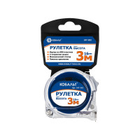 Рулетка (3 м x 16 мм, прозрачный корпус) КОБАЛЬТ Высота 247-262