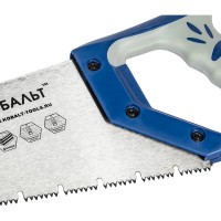 Ножовка по дереву 450 мм, шаг 3,5 мм/7 TPI, закаленный зуб, 3D-заточка КОБАЛЬТ 248-825